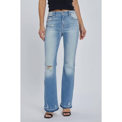 Women's Happi Mid Rise Flare With Let Out Hem Jeans - HIDDEN 31