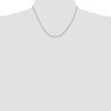 Black Bow Jewelry 1.3mm, 10k White Gold Diamond Cut Solid Rope Chain Necklace - 2 of 4