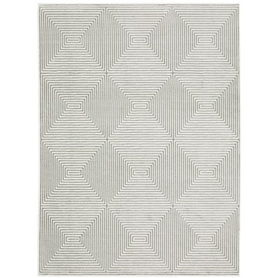 Oriental Weavers Montecito 8111W Grey/ White Indoor Area Rug - 3'3" x 5'