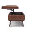 Owen - Lift Top Large Coffee Table Storage Ottoman - Distressed Saddle Brown - 3 of 4