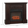 Kumasinova 22 Inch Electric Fireplace with 3D Realistic Led Flame and Logs Freestanding Small Heater Fireplace with Remote Control,Brown - 2 of 4