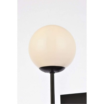 Elegant Neri 17.8" Modern Black and White Glass Wall Sconce