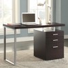 NicBex 47.25 Inch Reversible Computer Home Office Desk with 3 Drawers and File Cabinet,White/Black - 2 of 4