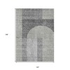 Gray Silver And Charcoal Geometric Washable Indoor Outdoor Area Rug - 3 of 4