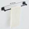 Itopfox Matte Black Bathroom Hardware Set, 4-Piece Stainless Steel Wall Mounted Towel Bar, Ring, Hooks & Toilet Paper Holder - 2 of 4