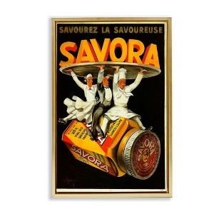 Stupell Industries Savora Kitchen Advertisement Black Framed Floater Canvas Wall Art - 1 of 4