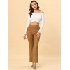 INSPIRE CHIC Women's Casual High Waist Wide Legs Bell Bottom Flared Long Pants - 3 of 4