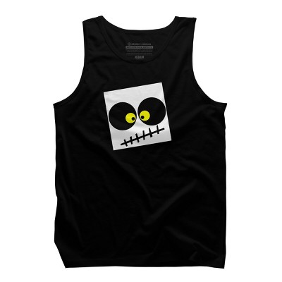 Men's Design By Humans Square Skull By LonaMisa Tank Top