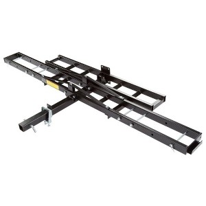 Black Widow Steel Motorcycle, Dirt Bike, or Scooter Carrier with Loading Ramp for 2 Inch Truck or SUV Hitch Receiver, 500 Pound Capacity - 1 of 4