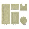 Lux Premium 100% Cotton Tufted Solid Reversible 5 PC Bath Rug Set – Ultra-Soft, Water-Absorbent, Durable, Machine Washable Bathroom Rug - 2 of 4