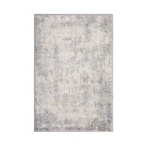 Modern Abstract Area Rug Low Pile Fade Stain Resistant Rug Soft Contemporary Accent Carpet for Living Room Bedroom Nursery,Grey/2'x3' - 1 of 4