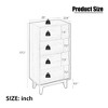 4 Drawer Double Dresser Features Vintage-style and Bevel Design - 4 of 4