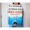 Silver Buffalo JAWS "Beach Closed" Corrugated Tin Sign | 12 x 16 Inches - image 3 of 4