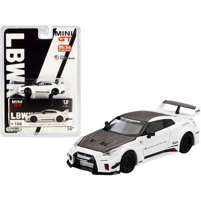 Nissan 35GT-RR Ver.1 LB-Silhouette WORKS GT White and Carbon Ltd Ed 2400 pcs 1/64 Diecast Model Car by True Scale Miniatures