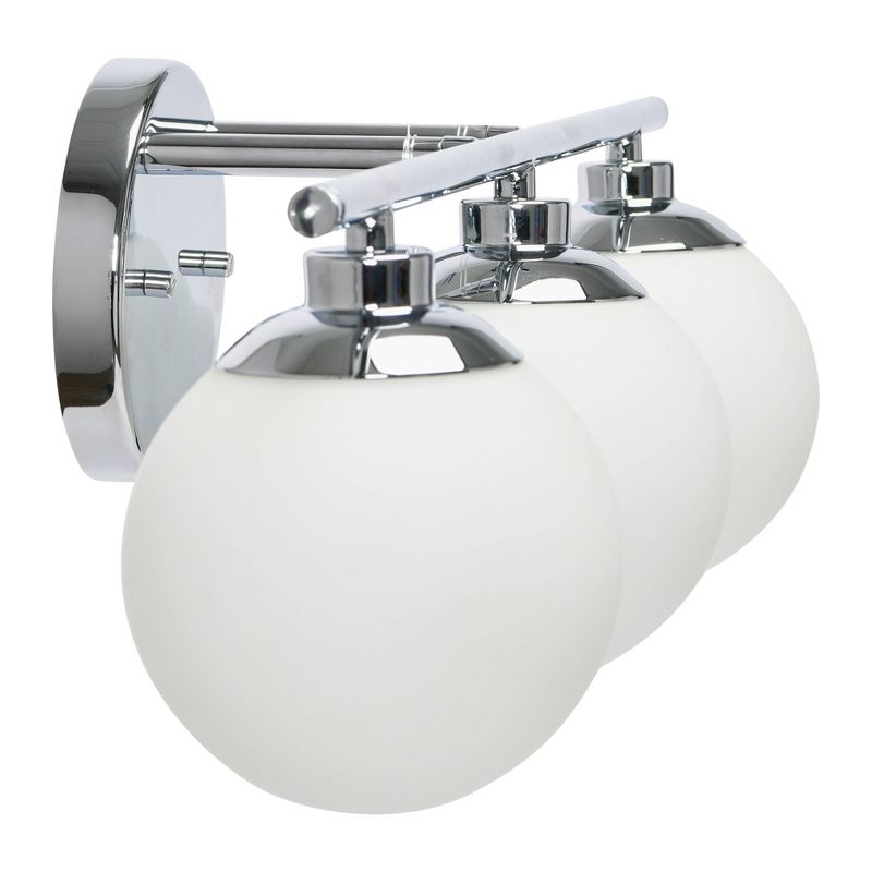 Robert Stevenson Lighting Robert Stevenson Lighting Lorne Metal and Frosted Glass 3-Light Vanity Light, 4 of 7