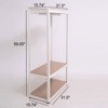FONTOI Freestanding Storage Racks, Portable Closet with Adjustable Wire Shelf&Rod for Hanging Clothes, White, 15.74"*59"*31.49" - 3 of 4