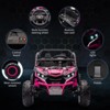 24V 2-Seater Kids Ride-On UTV Truck with Remote Control, 4WD Electric Truck Toy Car with Music, LED Lights,Battery Powered Toy for Boys & Girls - 4 of 4
