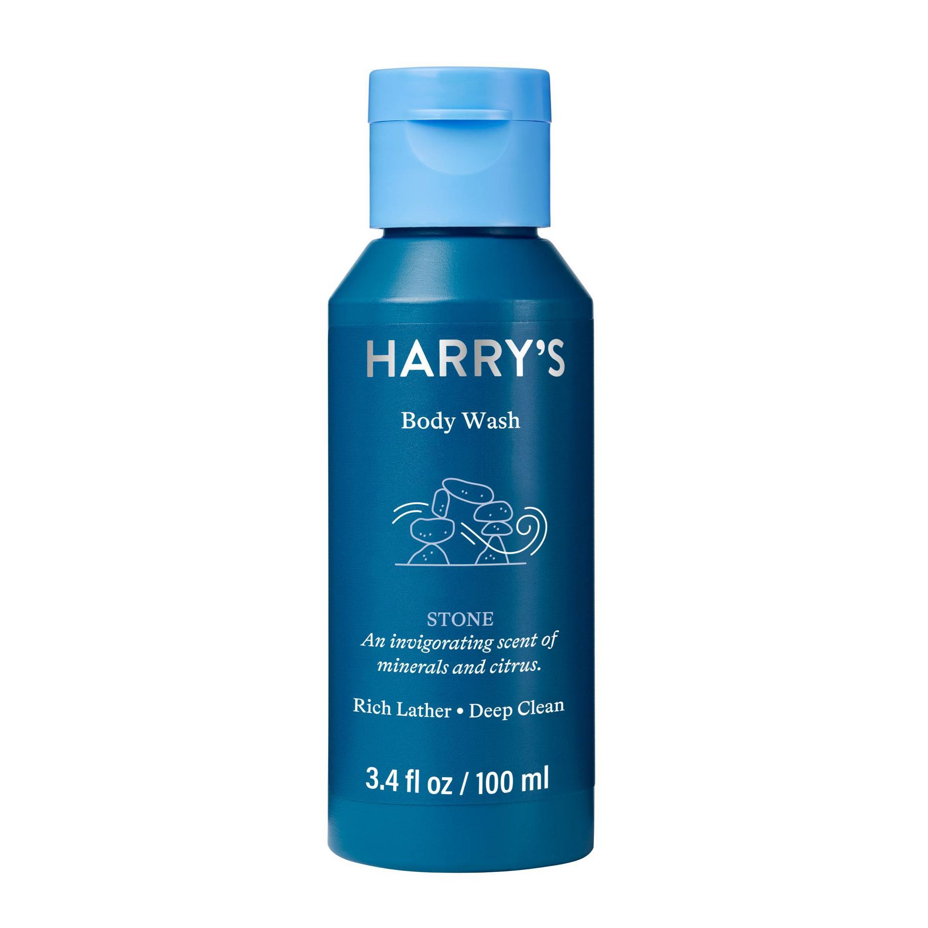 Harry's Stone Body Wash - Trial Size - 3.4 fl oz: Citrus, Sea Minerals Scents, Basic Cleansing, Gel