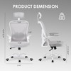 SKRAN Ergonomic Office Chair, High Back Computer Chair with Headrest and Adjustable Lumbar Support for Home Office Gaming Study - 2 of 4