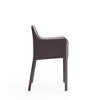 Manhattan Comfort Vogue Faux Leather Arm Chair Gray: Upholstered Metal Frame, No Assembly Required - 4 of 4