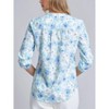 Jones New York Print V-Neck Pleated Kelly Blouse - 3 of 3