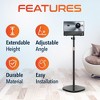 Delton 190S Tilt/Rotate Floor Projector Stand with Height Adjustable 33" - 47", Black - 4 of 4