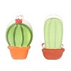 Transpac Ceramic Sienna Cactus Sponge Holder Set of 2 Spring Home Decorations - 3 of 3