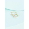 Slickblue Gold Helix Cuff Earring, Smooth Band with Faux Diamond Detail, Clip-On Style, 0.4" - 2 of 3