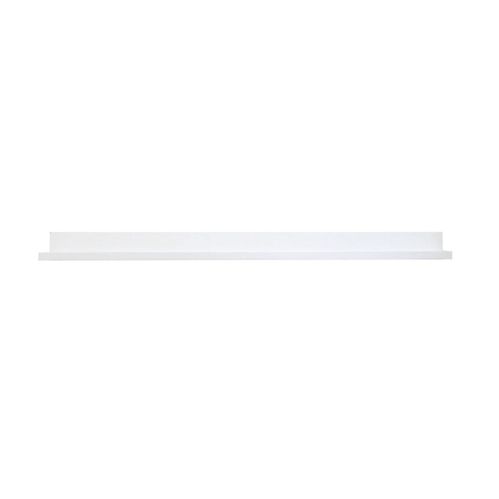 Photos - Garden & Outdoor Decoration InPlace 72" x 4.5" Picture Ledge Wall Shelf- White: Modern Floating Displa