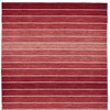 Red Wool Striped Hand Woven Area Rug - 4 of 4