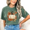 Simply Sage Market Women's Fall Pumpkin Floral Short Sleeve Garment Dyed Tee - 2 of 2