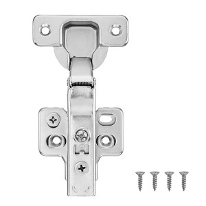 VEVOR Cabinet Hinges, 50 Packs Full Overlay Kitchen Cabinet Door Hinges, 100 Degree Opening Angel Soft Close Concealed Cupboard Hinges, Silver - 1 of 4