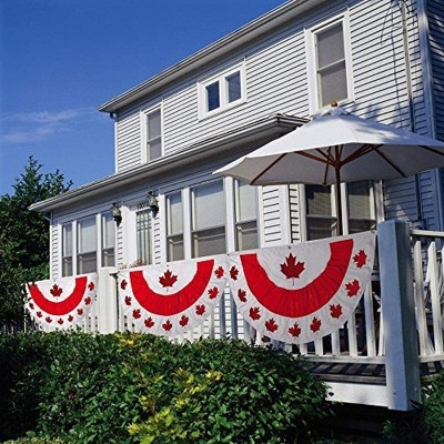 Evergreen Flag  Canadian Maple Leaf Applique Bunting