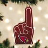 Old World Christmas Blown Glass Ornament for Christmas Tree, Arizona Cardinals Foam Finger - 3 of 4