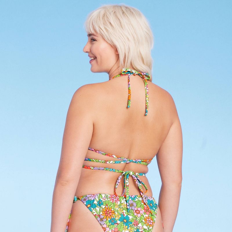 Women's Triangle Wrap Bikini Top - Wild Fable™ Multi Floral Print, 2 of 17
