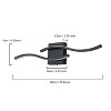 LLHZSY Curve Linear Modern LED Wall Light 23 3/5 in W Bathroom Vanity Light-Dimmable-6000K Cool White Lights/3000K Warm White Lights-Black/Gold/Nickel - 4 of 4