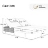 Outdoor Daybed Sunbed, Patio Rattan Loveseat Chaise Lounge with Adjustable Backrest and Cushions for Garden, Backyard -ModernLuxe - 4 of 4