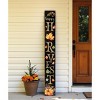 HomeRoots 72" Black Gold And Orange Solid Wood Happy Harvest Pumpkin Porch Sign - 2 of 4
