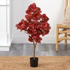 Nearly Natural 3-ft Autumn Pomegranate Artificial Tree - 3 of 4