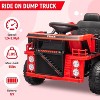 12V Ride On Dump Truck, Ride On Car Toy for Kids with Remote Control,Electric Dump Bed,Shovel, Music Player for Kids 3+ - 3 of 4