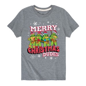 Boys' - Teenage Mutant Ninja Turtles - Merry Christmas Dude Short Sleeve Graphic T-Shirt - 1 of 4