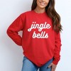 Simply Sage Market Women's Jingle Bells Bold Cursive Long Sleeve Garment Dyed Tee - 2 of 4