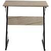 Nordlys Metal and Black Wood Top Desk Industrial Style Bedroom - 2 of 3