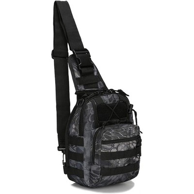 Tactical Shoulder Sling Bag Small Outdoor Chest Pack Backpack for Men Traveling, Sling Backpack