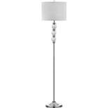 60" Riga Floor Lamp Clear/Chrome (Includes CFL Light Bulb) - Safavieh