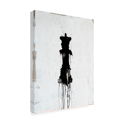 Kent Youngstrom Black and White Chess Piece Canvas Art 18 x 24