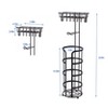 Home Mart Goods 25" Tall - Matte Black Toilet Paper Storage Stand Holder With Phone Shelf - 2 of 4