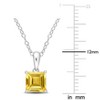 EVERLY JEWELRY | Sterling Silver Pendant with Gemstone and Created Gemstone – Multiple Stone Options - 3 of 4