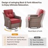 Gymojoy Outdoor Swivel Chairs with Side Table Glider Chair with Cushion - 4 of 4