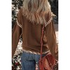 BLUEMING Womens Sweaters Fashion Crewneck Loose Long Sleeve Casual Contrast Cable Knit Pullover Sweater Tops - 2 of 4